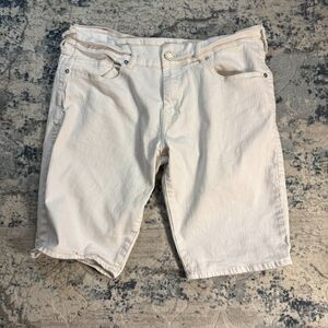 True Religion White Shorts Rocco Relaxed Skinny 34 Y2K Grunge Punk Streetwear